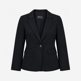 Dark Navy Blue Waffle Textured Cotton Blend Single