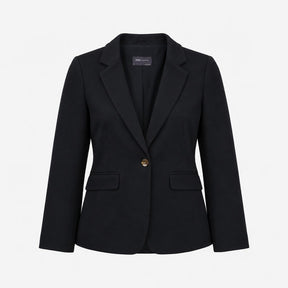 Dark Navy Blue Waffle Textured Cotton Blend Single