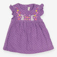 Dress Sleeveless Cord Purple Rabbit and Flowers