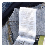 Mid Blue Wash Over Bump Stretch Denim Slim Leg Mat