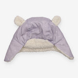 Hat trapper lilac silky stars fleece lining