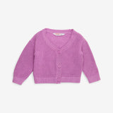 Purple chunky knit cardigan