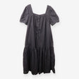 Black Broderie Anglaise Tiered Midi Summer Dress