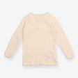 Tee LS cream high neck waffle