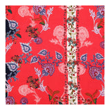 Paisley Floral Stretch Jersey Maxi Skirt Pink Mult