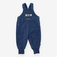 Fleece Dungaree Blue With Embroidered Animals 