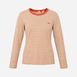 Top Multi Stripe Cotton Long Sleeve Crew Neck