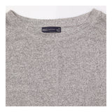 Top Soft Knit Grey Marl Crew Neck Short Sleeve Loo