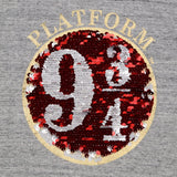 T-Shirt Grey Sequin Platform 9 3/4