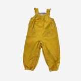 yellow corduroy spotted dungarees