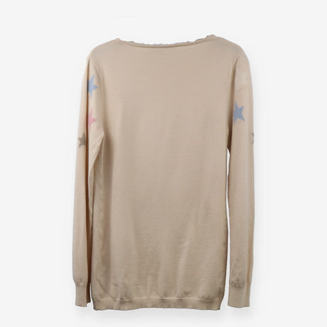 Cream Sweater Pastel Stars Maternity