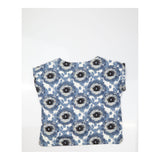 Blue Abstract Print Organic Cotton Short Sleeve T-