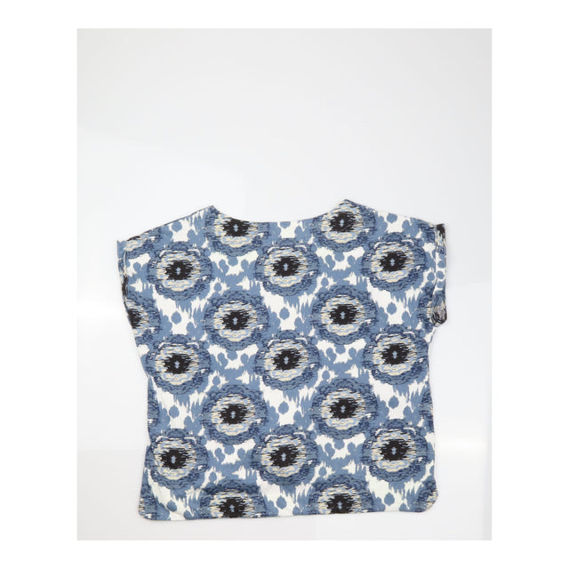 Blue Abstract Print Organic Cotton Short Sleeve T-