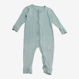 Sleepsuit Zipped Green Ribbed
