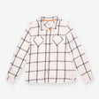 Check Shirt Cream Charcoal Long Sleeve Utility