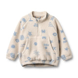 White Onyx Jacquard Moon Fleece Anorak