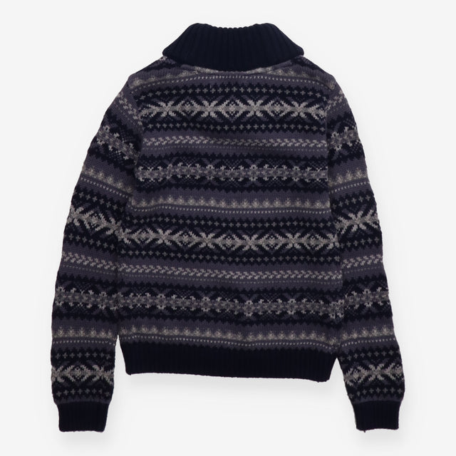 Blue Knit Roll Neck Jumper Rorie Whelan