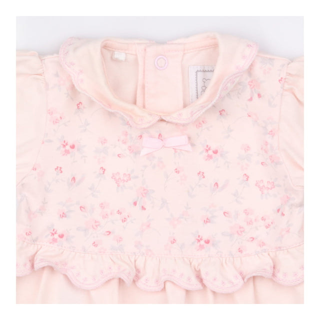 Pink and Floral Sleepsuit