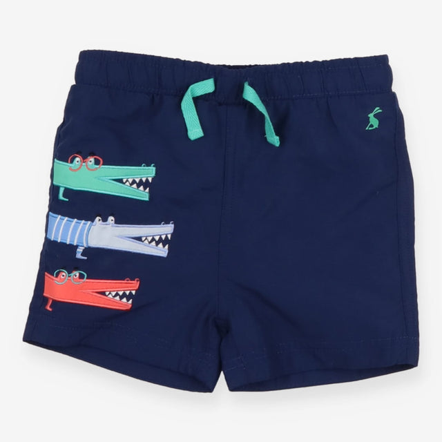 Navy Crocodile Swim Shorts 