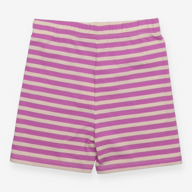 Shorts jersey purple stripe flower