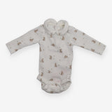 White Ribbed Bunnies Bodysuit