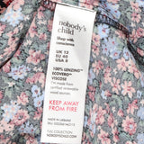 Navy floral ditsy print v-neck dress