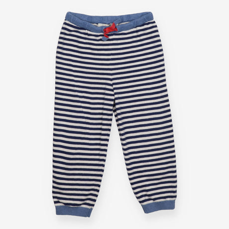 Blue and white knit joggers