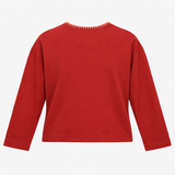 Sweatshirt Burgundy Contrast Stitch Cotton