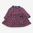 Dress Long Sleeved Navy Pink and Red Floral