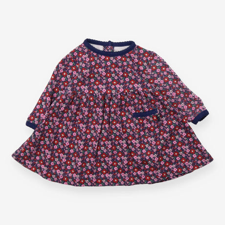 Dress Long Sleeved Navy Pink and Red Floral