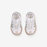 Adidas White and Green Samba Trainers