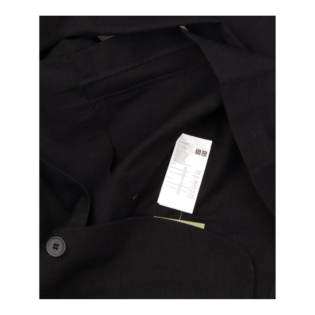Blazer Single Breasted Linen Blend Black