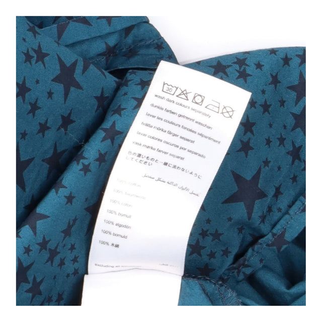 Midi Dress Star Print Long Sleeve Teal Lyla