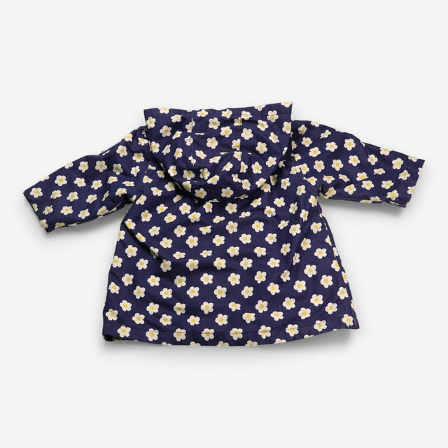 Raincoat navy with flowers