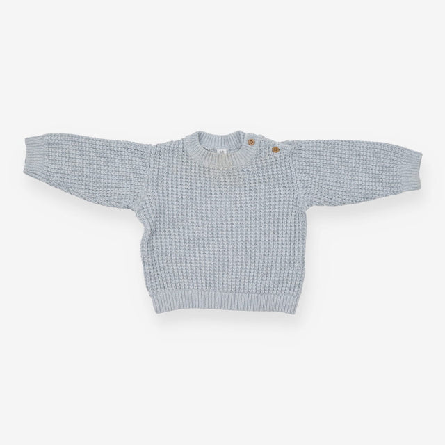 Sweater waffle blue knit