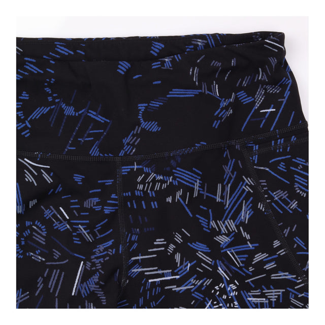 Blue Abstract Print High Waisted Leggings