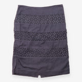 Skirt A Line Lace Insert Knee Length