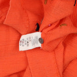 Dress orange with embroidered flowers