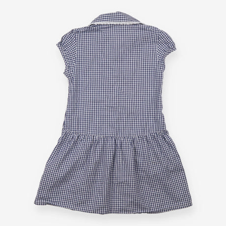 School summer dress 2pc blue check