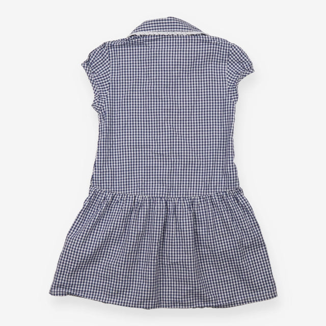 School summer dress 2pc blue check