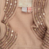 Cardigan pink sequin frill