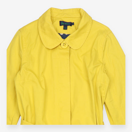 Mac Coat Cotton Belted Polka Dot Lining Yellow
