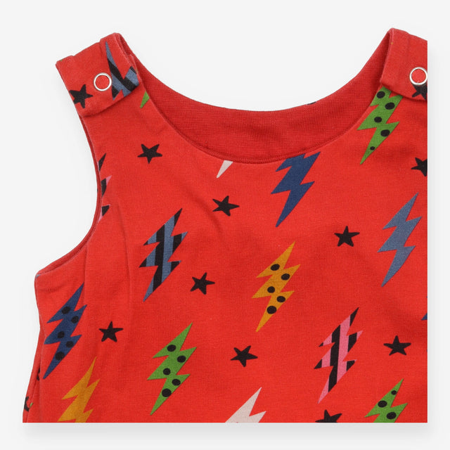 Dungarees jersey red lightening bolts