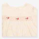 Outfit cream red robin tunic bloomers and tights