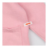 Knit cardigan pink hood