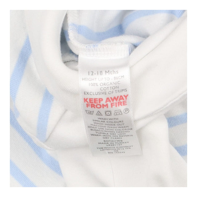 Collared Sleepsuit Blue and White Bear Sailing App