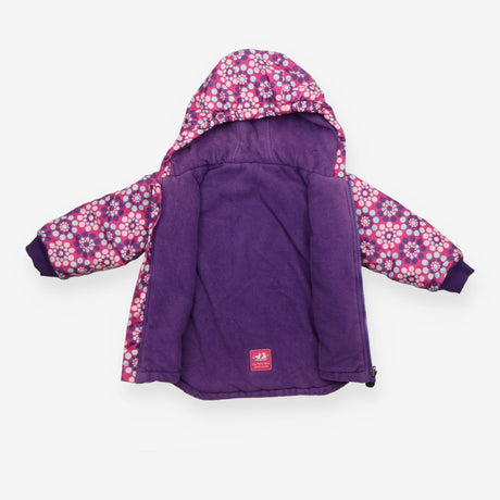 Reversible Coat Purple Floral Print