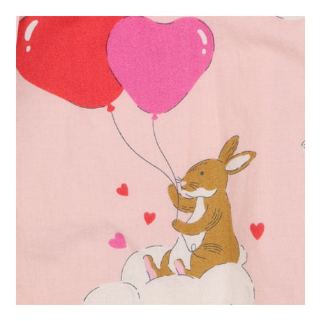 Skirt Decorative Buttons Pink Rabbits Hearts