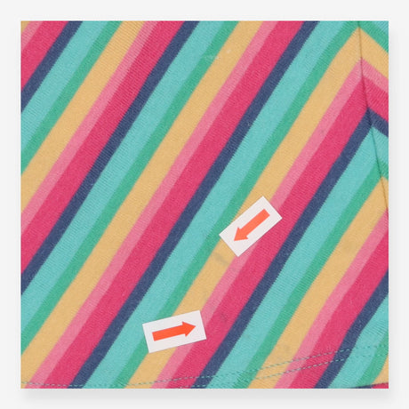 Skirt stripes green waist band