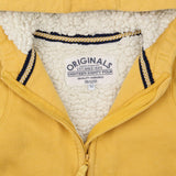 Hoodie Zip Up Ochre Fleece Lined